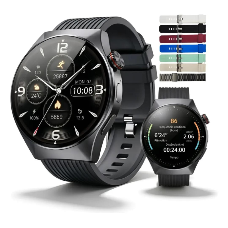Relógios Inteligentes X5 Pro Amoled 1.53 Chatgpt 7 Pulseiras